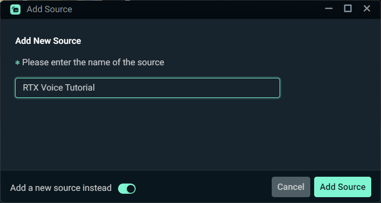 Add New Sources Instead - Streamlabs OBS