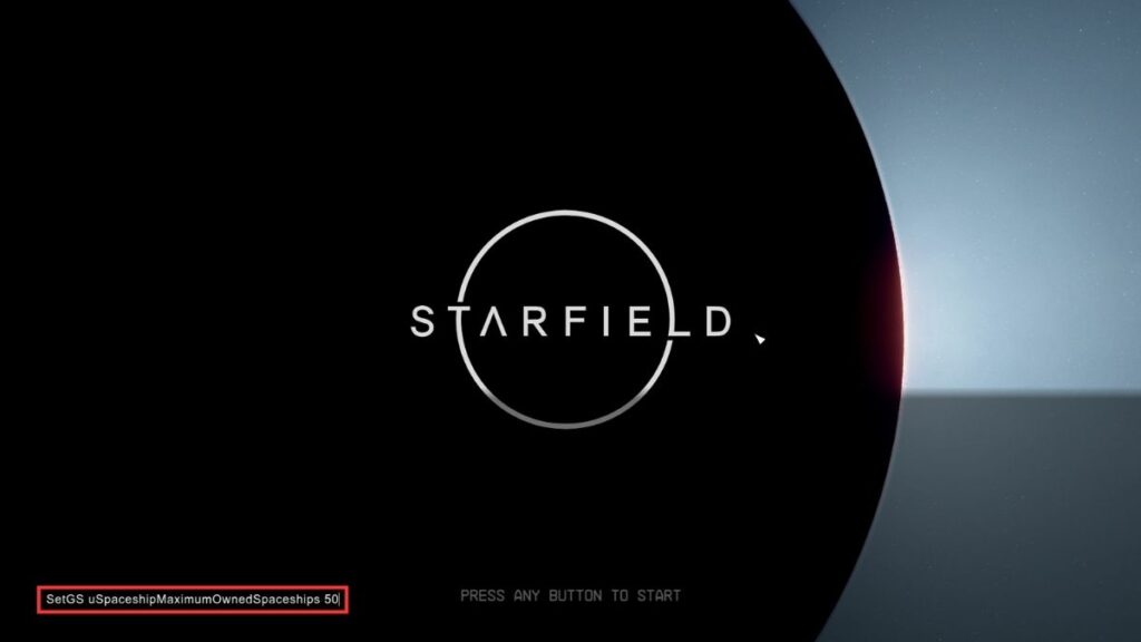 Starfield console command to increase ship number limit