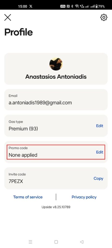 How to add Promo Code to Upside app