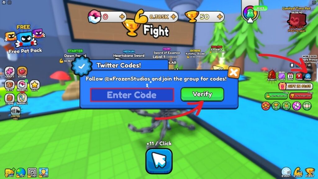 How to Redeem Pull a Sword codes (Twitter Codes)