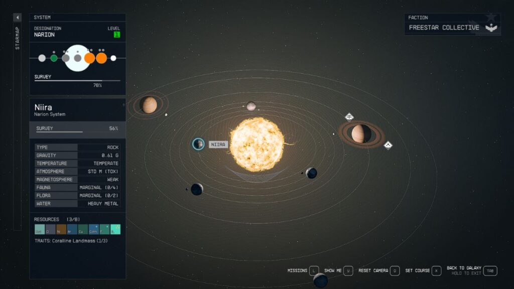Star System Map Starfield
